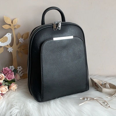 Черна Кожена Чанта/Раница - Модел М6169-2