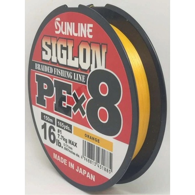 Sunline šnúra Siglon PEx8 Orange 150m 0,187mm