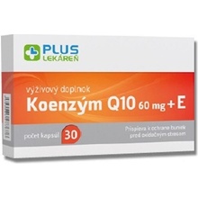 Plus lekareň Koenzým Q10 60 mg + Vitamín E 30 kapsúl