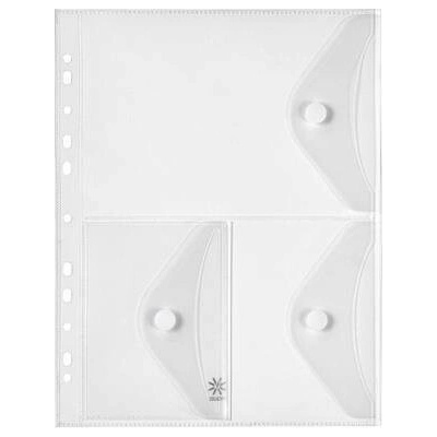 Obal na patent, A4, PP, 3 vrecká, VIQUEL Pockets, priehľadný