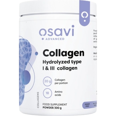 Osavi Collagen Hydrolyzed Peptides | Type I & III [300 грама] Неовкусен