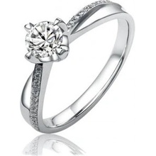 SILVEGO strieborný zásnubný prsteň SHZR302