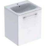 Geberit Комплект стенен шкаф и мивка Geberit Selnova бял, 1 врата, 55 см (501.248.00.1)