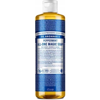 Dr. Bronner's tekuté univerzálne bio mydlo ALL-ONE Peppermint 475 ml