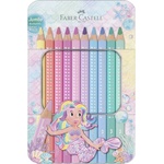 Faber-Castell Цветни моливи FABER-CASTELL Sparkle джъмбо метална кутия от 10 броя 210910 (210910)