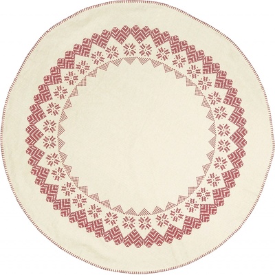 IB LAURSEN Koberec pod vánoční stromeček Red Ø 120 cm červená barva textil