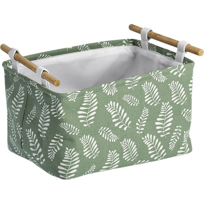 Zeller Úložný box s motivem listů bavlněný 35 x 27 x 20,5 cm