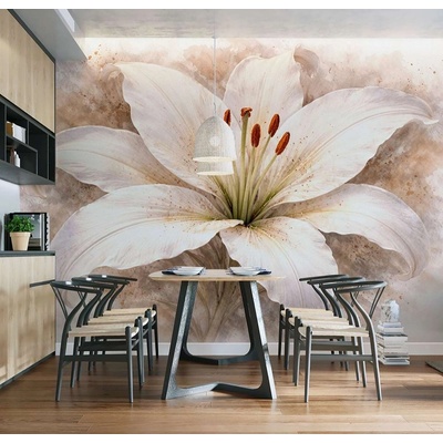 Art Gift Decor Фототапет бяла лилия с артистичен ефект