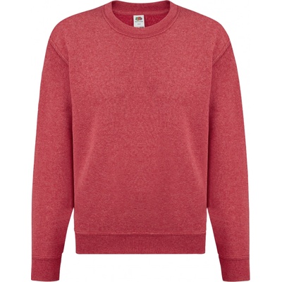Fruit of the Loom dětská mikina F.O.L. Classic Kids Set-In Sweat červený melír