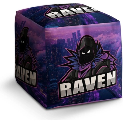 Sablio Taburet Cube FORTNITE RAVEN Steampunk město: 40x40x40 cm