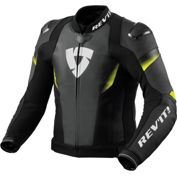 Rev'it! Jacket Control Black/Neon Yellow 48 Кожено яке (FJL139-1450-M48)