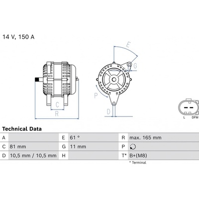 Generátor BOSCH 0 986 082 310 (0986082310)