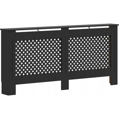 VidaXL Kryt na radiátor MDF deska 172 x 81 cm černý
