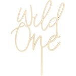 PartyDeco Дървен топ за торта - Wild One 22см