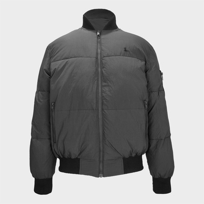 Jack Wills Яке Jack Wills Men's Water and Wind Resistant Oversized Fit Short Puffer Jacket - Black