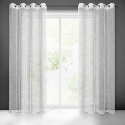 Takoy Záclona RACHEL s kresbou vodorovných nití na lesklom podklade 140 x 250 cm-HF-400923 | 140 x 250 cm