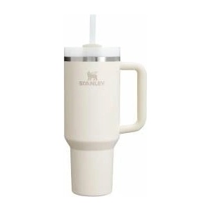 STANLEY 1913 Quencher H2.0 Flowstate Drinking Bottle with Straw 1.2L - Thermo Mug Cools 11 Hours - 48 Hours Ice Cold - Dishwasher Safe - Thermos Bottle BPA Free - Drinking Cup - Cream 2.0 - 100000144324