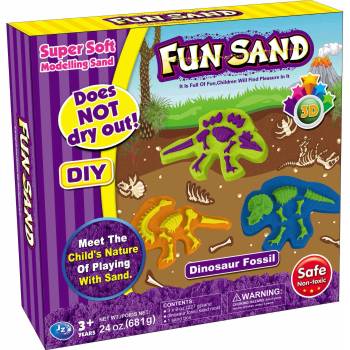 Fun Sand Игрален комплект Fun Sand - Кинетичен пясък, динозаври (JS8807)