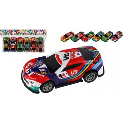 Teddies Auto závodní - 6 ks - na zpětné natažení