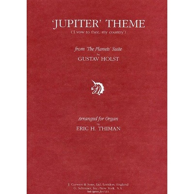 Gustav Holst Jupiter Theme 'I Vow To Thee My Country' noty na varhany – Hledejceny.cz