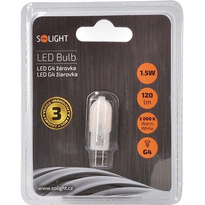 Solight LED žárovka 1.5W G4 120lm teplá bílá