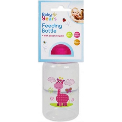 First Steps Safari kojenecká láhev Žirafa růžová 150 ml