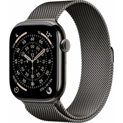 Apple Watch Series 11 Cellular 46 mm Bridlicový sivý titán s bridlicovo sivým milánskym ťahom S/M MFD34WF/A