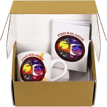 Подаръчен комплект - Баланс с чаша и тефтерче (К102244)