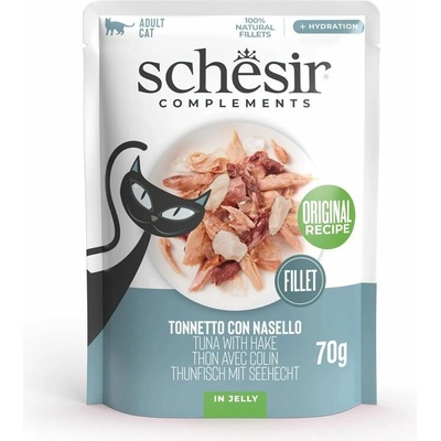 Schesir Cat Complements Tuniak s morskou šťukou v želé 70 g