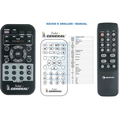 GENERAL AUNA Areal Bar 650 2.1 - дистанционно управление дубликат (Areal Bar 650 2.1)