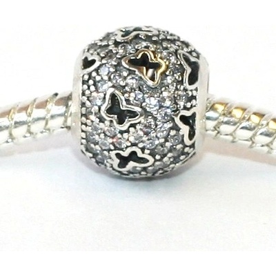 Fashion Jewerly Korálek na náramek Motýlci ve stříbrném ráji 1947