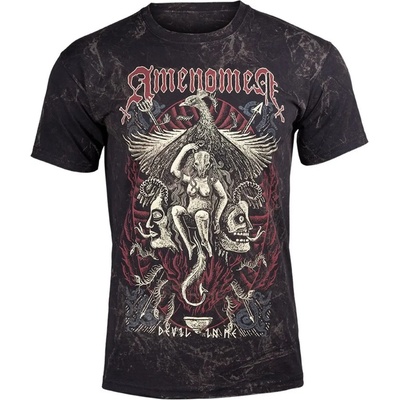 AMENOMEN Мъжка тениска amenomen - devil in me - omen150km al lprint КАФЯВ