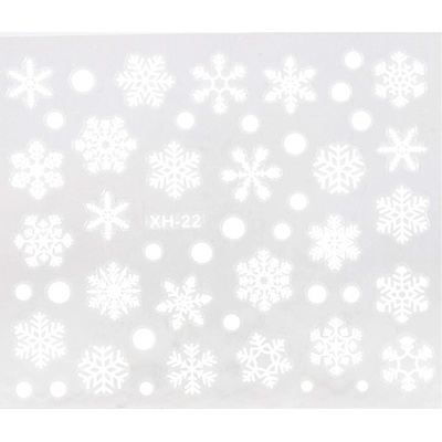 BIO NAILS Nálepka Vianoce XH-22 biela