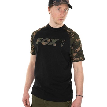 Fox International Fox tričko Black/Camo Raglan T-shirt