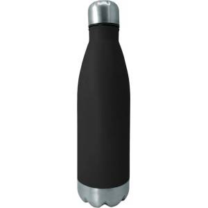 Nerthus 0, 75 л черна туристическа бутилка с иноксов цвят капак и дъно от Nerthus (VBFIH643)
