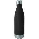 Nerthus 0, 75 л черна туристическа бутилка с иноксов цвят капак и дъно от Nerthus (VBFIH643)