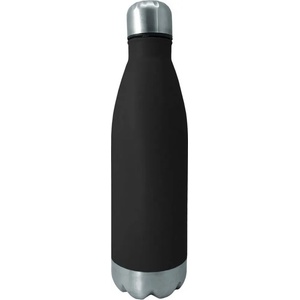 Nerthus 0, 75 л черна туристическа бутилка с иноксов цвят капак и дъно от Nerthus (VBFIH643)