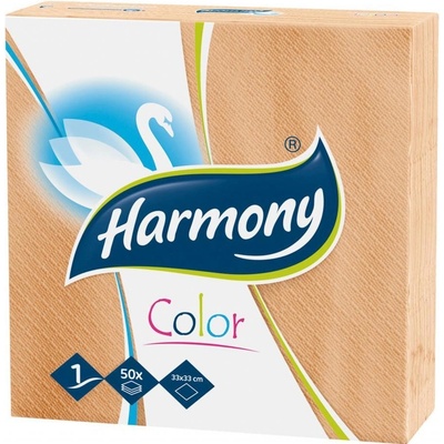 HARMONY Papierové servítky 1V oranžové 33x33cm 50ks