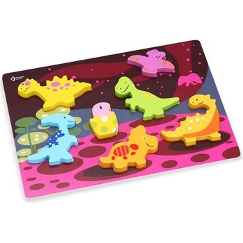 Image 1 of Classic World Дървен 3D пъзел Classic World - Динозаври (3552)