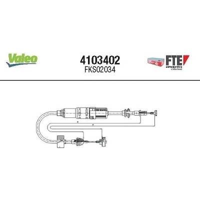 Tažné lanko, ovládání spojky FTE 4103402
