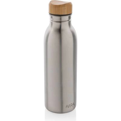 Avira Alcor Fľaša na vodu z RCS recyklovanej nerezovej ocele sivá strieborná 600 ml