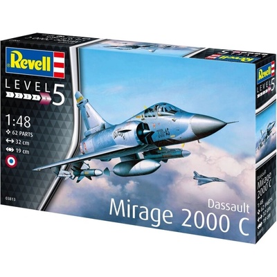 Revell Сглобяем модел, Revell, Dassault Mirage 2000C, 62 части (R03813)