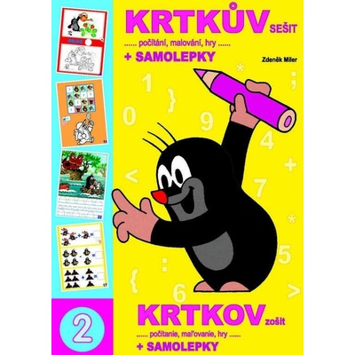 Akim krtkův blok samolepkový s aktivitami Krteček A4