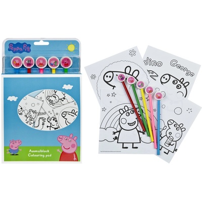 Sada omalovánek s pastelkami Prasátko Peppa