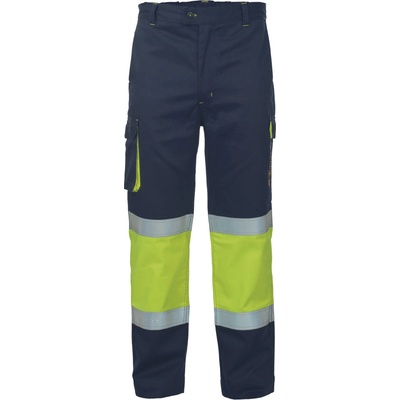 Cerva TYP PM HV HI-VIS multinormní kalhoty do pasu tmavě modrá/žlutá