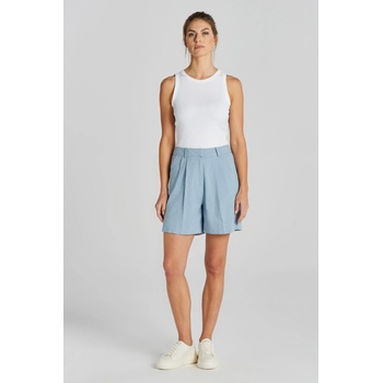 Gant ŠORTKY STRETCH LINEN TAILORING SHORTS DOVE BLUE