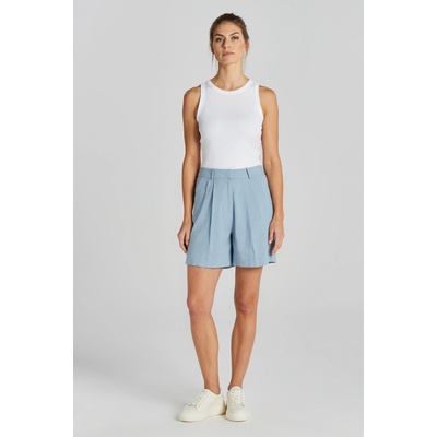 Gant ŠORTKY STRETCH LINEN TAILORING SHORTS DOVE BLUE