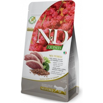 N&D Quinoa CAT Neutered Duck &Broccoli&Asparagus 1,5 kg