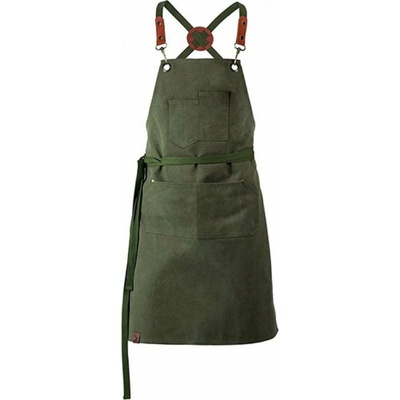 Exner Delší pracovní zástěra s laclem EX288 Olive