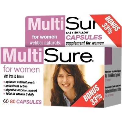 MultiSure Multivitamín a minerál pre ženy 60+20 kapsúl